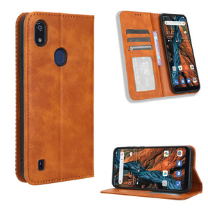 Funda de cuero tipo billetera con tapa retro para teléfono Consumer Cellular <span class=keywords><strong>Verve</strong></span> Connect ZTE Z6103 - Product Image 1