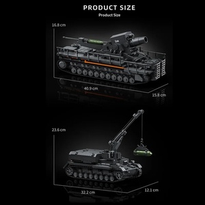 EN STOCK 97026 Bloques de Construcción Militares de la Segunda Guerra Mundial, Modelo de Tanque Karl, Kit de Vehículo, Ladrillos, Juguetes de Construcción para Niños, Set de Regalo de 4706 Piezas - Product Image 5