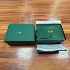 Boîtes et étuis de luxe verts personnalisés pour montres, vente en gros d'usine, avec logo, boîte cadeau en bois personnalisée pour emballage de parfum, stylo, médaille - Product Image 3