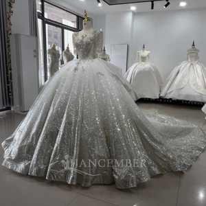 Robe de mariée aux couleurs contrastées, élégante, avec fleurs, perles et dentelle, robe de soirée, modèle Xs169 - Product Image 3