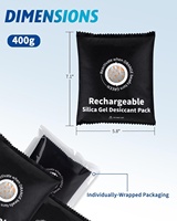 Packs déshydratants réutilisables pour le stockage, grands paquets de gel de silice avec perles indicatrices, déshumidificateur et absorbeur d'humidité pour voiture