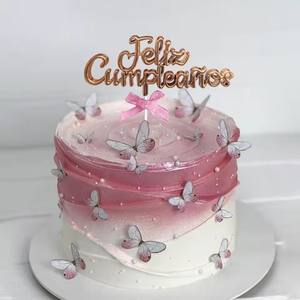 3D Golden <strong>Spanish</strong> Feliz Cumplieanos Cake Topper for Happy Birthday Party DIY Dessert Cake Decoration Supplies One <strong>Sweet</strong> Angel - Product Image 6