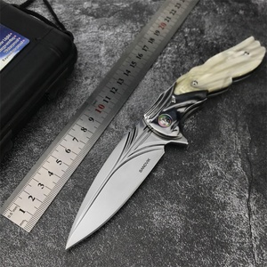 มีดพับสแตนเลสสำหรับตั้งแคมป์เอาตัวรอดกลางแจ้ง มีดพกพา EDC สำหรับล่าสัตว์ - Product Image 6