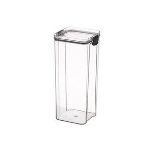 Pot de conservation alimentaire rectangulaire moderne en plastique blanc transparent de qualité alimentaire, avec fermeture à boucle, grande capacité, compatible lave-vaisselle - Product Image 3
