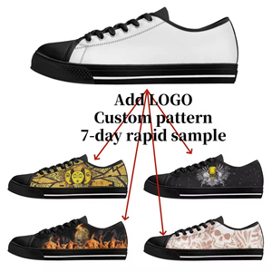 Chaussures en toile à motif personnalisé unisexe, chaussures en toile décontractées à tige haute, polyvalentes et respirantes pour femmes, chaussures en toile décontractées personnalisées pour hommes - Product Image 6