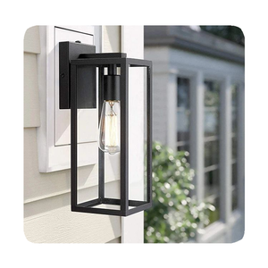 Lámparas de <span class=keywords><strong>Pared</strong></span> Exteriores BAHE de Gran Tamaño, Estilo DuskTo HFBH, Luces de Porche Negras Mate, Iluminación Exterior de <span class=keywords><strong>Pared</strong></span>, Antioxidante, Arquitectónicas - Product Image 1