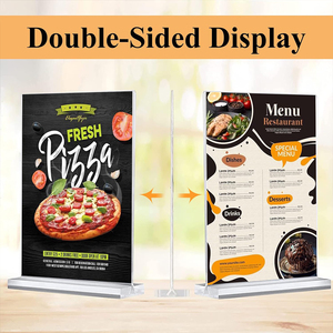 8.5x11 Acrylic dấu hiệu chủ hiển thị rõ ràng bảng dấu hiệu đứng hai mặt t hình dạng Flyer chủ nhựa hình ảnh khung giấy - Product Image 4