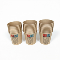 Prix d'usine, logo personnalisé, gobelets à café jetables écologiques à paroi simple biodégradables de 8 oz/10 oz/12 oz/16 oz, papier kraft enduit de PE
