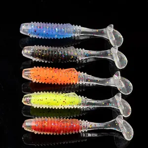 TGD Meilleur lot de 10 <span class=keywords><strong>leurres</strong></span> <span class=keywords><strong>souples</strong></span> en plastique 65mm 2g, appâts de pêche en PVC, vers artificiels à queue en T, action wobbler <span class=keywords><strong>pour</strong></span> <span class=keywords><strong>la</strong></span> pêche au bar et à <span class=keywords><strong>la</strong></span> <span class=keywords><strong>truite</strong></span> - Product Image 4