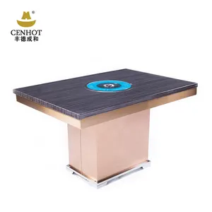 Cenhot Manufacture Smokeless Marble Restaurant Electric Oven Barbecue Built In Bbq Grill Table