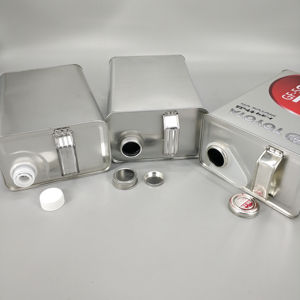 <span class=keywords><strong>Bidon</strong></span> rectangulaire en métal, 0,35 L à 5L, boîte de conserve pour huile moteur intérieure et extérieure de style F sans doublure - Product Image 2