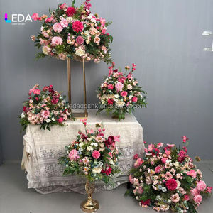 SMOOTH New Design 60cm Pink Rose Floral Ball Table Centerpieces Wedding <b>Flower</b> Ball for Events Decor - Product Image 1