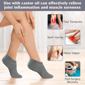 Envolturas de Aceite de Ricino Reutilizables para Pies, Calcetines de Aceite de Ricino para Mujer, Kit de Envolturas de Aceite de Ricino para Artritis y Grietas en los Pies - Product Image 3