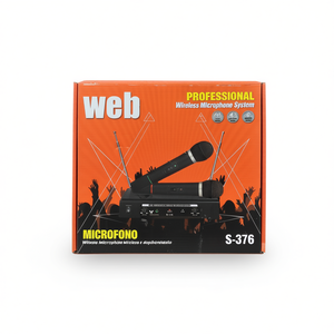 Web <b>Wireless</b> Microphone System S 376 Professional Dual Channel With <b>Receiver</b> And Two Handheld Mics For Live Performance - Product Image 2
