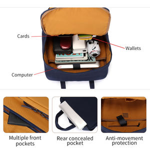 Custom Fashion Design <b>Recycle</b> Rpet Durable Polyester Canvas Material <b>Backpack</b> for Teenager - Product Image 6