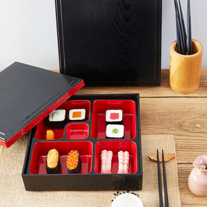 Lonchera Japonesa Bento Rectangular de 25.5x25.5x6 cm con Tapa Hermética, Varios Estilos - Product Image 3