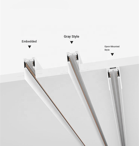 Rail lumineux <span class=keywords><strong>LED</strong></span> magnétique blanc noir 48V Ra95 aluminium 90lm/W ultra-fin système de montage encastré miniature à aspiration - Product Image 4
