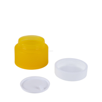 100g pots cosmétiques en plastique Orange Double paroi PP matériel soins de la peau recyclable utiliser des pots en plastique pour l'emballage cosmétique