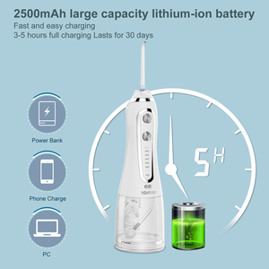 H2ofloss OEM, superventas, hilo <span class=keywords><strong>dental</strong></span> de agua portátil, limpiador de dientes inalámbrico, 300ML, 5 modos, impermeable, IPX7, <span class=keywords><strong>irrigador</strong></span> bucal - Product Image 4