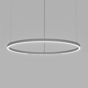 Đèn Led Tròn Đường Kính 800Mm Định Hình Trung Bình Đèn Tròn Có Thể Điều Chỉnh Độ Sáng Đèn <span class=keywords><strong>Acrylic</strong></span> Nhôm Màu Xám Trong Nhà - Product Image 1