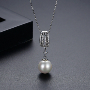 LUOTEEMI all'ingrosso nuova moda bianco rodio placcato oro lusso sposa <span class=keywords><strong>gioielli</strong></span> da sposa per le donne collane di perle - Product Image 5