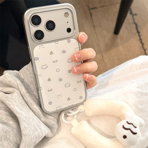 Funda de Teléfono con Diseño de Gato y Pez, con Cadena y Resina Epoxi, Electrochapada, para iPhone 17 Pro Max 16 15 14, para Mujer - Product Image 1