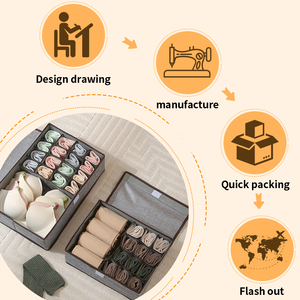 Ondergoed Opbergdoos Huishoudlade Type <span class=keywords><strong>3</strong></span>-In-1 Sok Ondergoed Organizer <span class=keywords><strong>Box</strong></span> Opvouwbaar Met Deksel Scheidingsdoos - Product Image 6