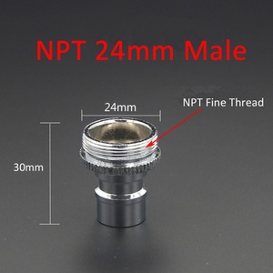 Adaptateur de robinet fileté mâle 24 mm pour salle de bain, connecteur rapide pour machine à laver, pour raccorder le robinet de lavabo - Product Image 2