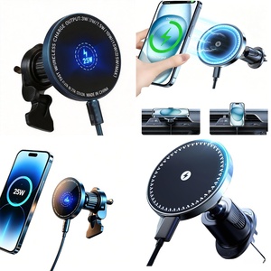 Elegante <span class=keywords><strong>Cargador</strong></span> Inalámbrico Magnético de 25W 15W, Soporte para Teléfono de Coche con Sincronización de Energía Eficiente para <span class=keywords><strong>iPhone</strong></span>, Productos Nuevos - Product Image 1