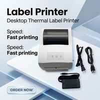 Imprimante d'étiquettes thermiques sans fil à découpe automatique pour petites entreprises, imprimante d'étiquettes thermiques de bureau sans fil Bluetooth