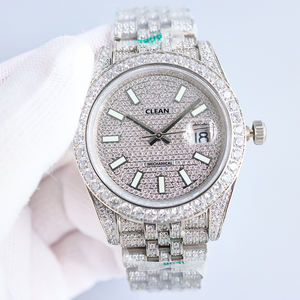 นาฬิกาผู้ชายประดับเพชร |   ดีไซน์สุดหรู, เพชรโมอิสซาไนต์ VVS, ระบบกลไกอัตโนมัติ & กันน้ำระดับพรีเมียม - Product Image 2