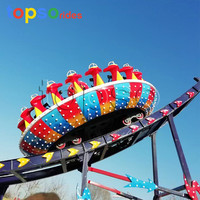 Manège à disques coulissants UFO volant en acier pour extérieur, équipement de manège, 20 places, certifié CE