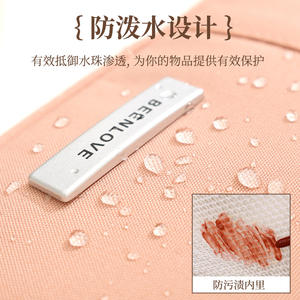 Bolsa de Cosméticos Beenlove, Gran Apertura, Organizador de Viaje Portátil para Brochas de Maquillaje y Artículos de Aseo, Color Rosa - Product Image 5