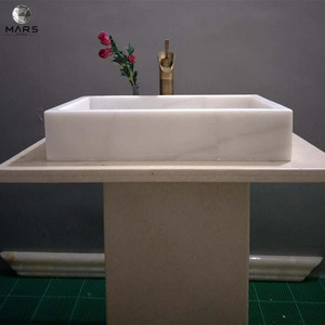 Lavabo de mármol doble para baño, lavamanos de alta calidad, con doble tazón de piedra de ónix para aseo - Product Image 6