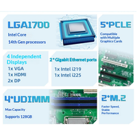 Nouvelle carte mère serveur EIP Intel Q670 LGA1700 compatible DDR4 DDR5 pour processeurs Intel Core i9 i7 i5 de 12e, 13e et 14e génération, vision industrielle