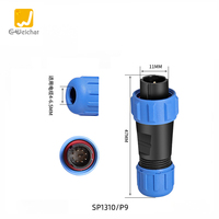 Connecteur circulaire étanche IP68 pour câble électrique, adaptateur de prise d'aviation SP13, résistance à la tension 1500V AC, doré