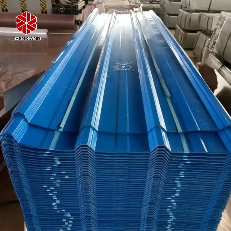 ZhenXiang tôle d'acier ondulée couleur galvanisée tôle de toit en acier ondulé galvaniser tôle d'acier galvanisée gi