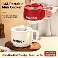 Mini-cuiseur électrique multifonctionnel antiadhésif pour la maison, le bureau et le dortoir – Petit récipient de cuisson portable