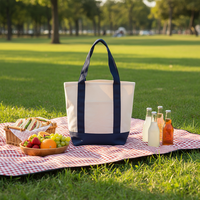 Sac fourre-tout en toile personnalisé - Sac de courses réutilisable en coton écologique avec logo personnalisé, poche avant et poignées main/épaule