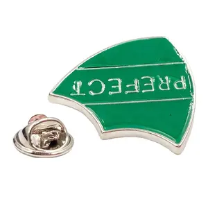 Customized metal Shield shape prefect lapel pin Shoulder badge for cap Armband