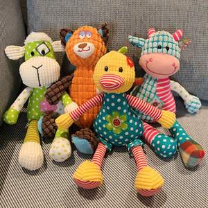 Peluche douce et confortable en forme de veau, mouton ou poulet pour bébé, jouet apaisant pour tout-petits, animal en peluche pour filles avec doublure en filet pour poupée - Product Image 1