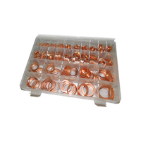 530PCS Copper Washers - Metric Size Copper Flat Washers Assortment Kit With Plastic Box