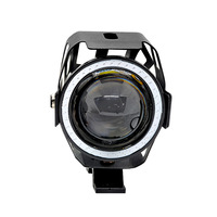 Projecteur LED U7 Super Lumineux pour Voiture et Moto, Canon Laser Stroboscopique 10W 12V 1000LM, Phare Angel Eye Universel pour Modification