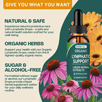 Gouttes de drainage lymphatique, compléments alimentaires à base de plantes, soutien immunitaire, liquide oral naturel, qualité alimentaire pour adultes, 60 ml, formule prête à l'emploi, 24 mois
