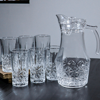 Carafe en verre pour jus froid, eau ou thé, style nordique, emballage en boîte couleur, prix d'usine en gros, logo personnalisé