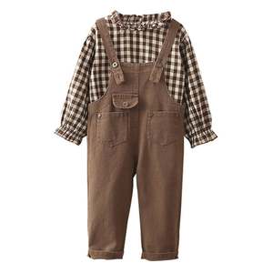 เสื้อยืดผ้าฝ้ายเนื้อนุ่มบางเบา กางเกงยีนส์เด็กแบบมีสายเอี๊ยม ชุดสูทเด็กผู้หญิงทันสมัย ช้อปปิ้งออนไลน์ฮ่องกง - Product Image 1