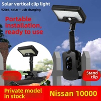 2-en-1 Applique murale sans fil IP66 Projecteur solaire LED pour éclairage de scène de jardin, de pelouse et d'extérieur étanche
