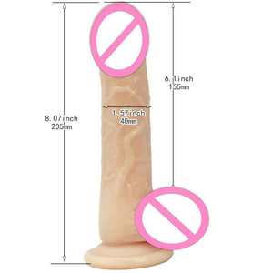 Weicher Flüssigsilikon Realistischer Dildo - Umweltfreundliche G-Punkt-Stimulation Künstlicher <span class=keywords><strong>Penis</strong></span> Starker Saugnapf Erwachsenen-Spielzeug Großhandel - Product Image 5