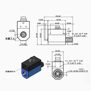 Sensor de Par Dinámico Rotatorio Serie KDEV de KaiDC con Transductor de Par de 0.2 Nm, Eje de 8 mm, 24 V CC, Sensores de Fuerza y Celdas de Carga - Product Image 3