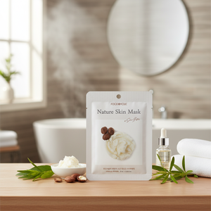 แผ่นมาส์กหน้าเชียบัตเตอร์และไฮยาลูรอนิก แอซิด วิชฮาเซล บำรุงผิวชุ่มชื้น สำหรับทุกสภาพผิว ผสมสารสกัดจากใบบัวบก - Product Image 3